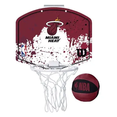 Wilson NBA MINI HOOP MIAMI HEAT Mini basketbalový koš, vínová, velikost