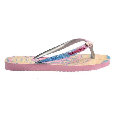 HAVAIANAS KIDS SLIM GLITTER TRENDY Dívčí žabky, růžová