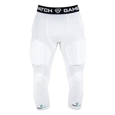 GAMEPATCH PADDED 3/4 TIGHTS WITH FULL PROTECTION Kompresní unisex legíny, bílá, velikost