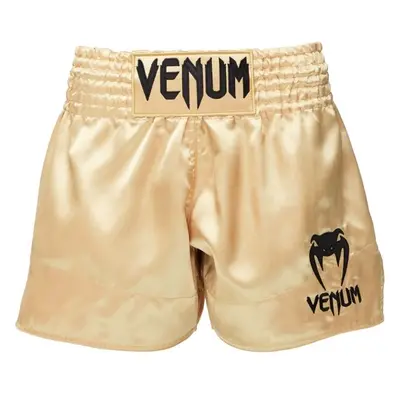 Venum CLASSIC MUAY THAI SHORTS Kraťasy na thajský box, zlatá, velikost