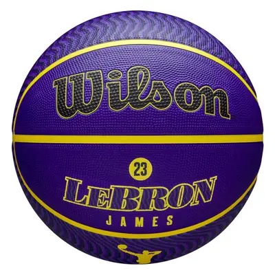 Wilson NBA PLAYER ICON OUTDOOR LEBRON JAMES Basketbalový míč, fialová, velikost