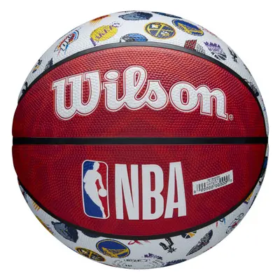 Wilson NBA ALL TEAM BALL Basketbalový míč, červená, velikost