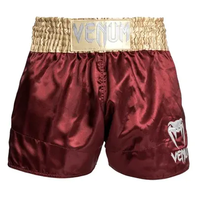 Venum CLASSIC MUAY THAI SHORTS Kraťasy na thajský box, vínová, velikost