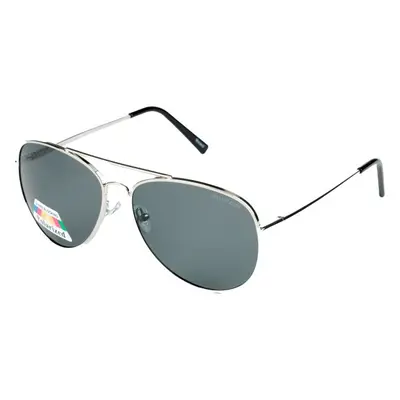 Finmark POLARIZED SUNGLASSES Sluneční brýle s polarizačními čočkami, stříbrná, velikost