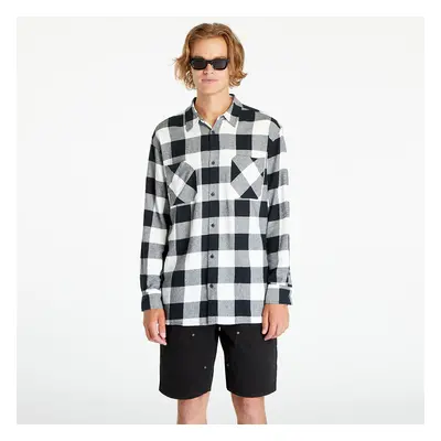 Košile Urban Classics Long Oversized Checked Shirt Black/ White