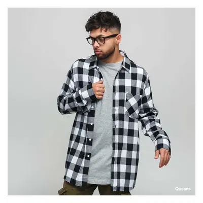 Košile Urban Classics Checked Flanell Shirt Black/ White