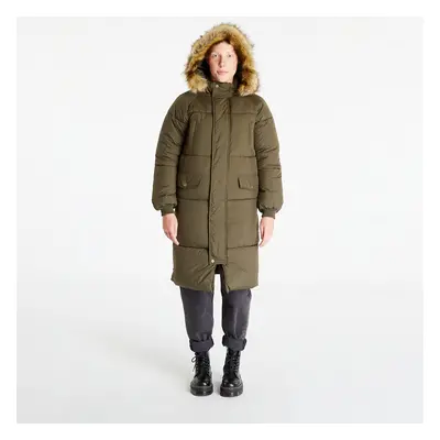 Bunda Urban Classics Ladies Oversize Faux Fur Puffer Coat Darkolive/ Beige