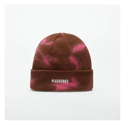 Čepice PLEASURES Impact Dyed Beanie Brown/ Pink