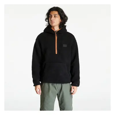 Mikina Calvin Klein Jeans Sherpa Half-Zip Hoodie Black