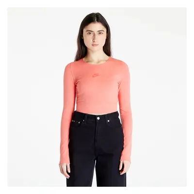 Top Nike Sportswear Women's Long-Sleeve Dance Crop Top Magic Ember