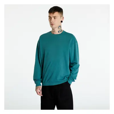 Mikina Urban Classics Pigment Dyed Crew Neck Teal