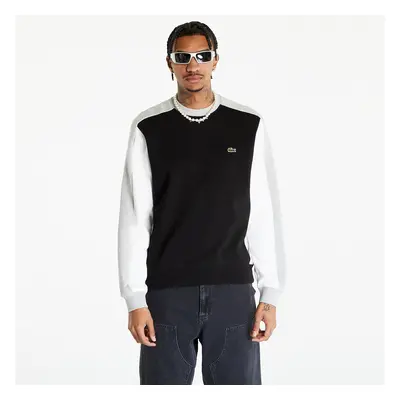 Mikina LACOSTE Men's Sweatshirt Black/ Silver Chine-White