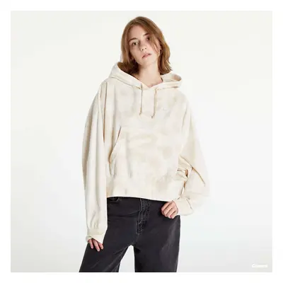 Mikina Nike NSW Wash Over-Oversized Jersey Hoodie Sanddrift/ White