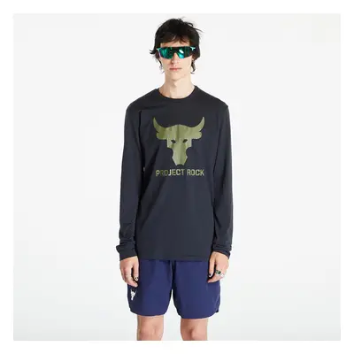 Tričko Under Armour Project Rock Brahma Bull Long Sleeve Tee Black/ Marine OD Green/ Marine OD G