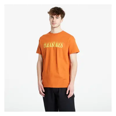 Tričko PLEASURES Crumble T-Shirt Texas Orange