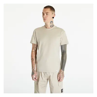 Tričko Calvin Klein Jeans Woven Tab Short Sleeve Tee Plaza Taupe