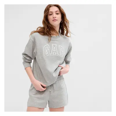 Mikina GAP Logo Crew Light Heather Grey