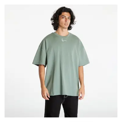 Tričko Karl Kani Small Signature Heavy Jersey Boxy Tee Dusty Green