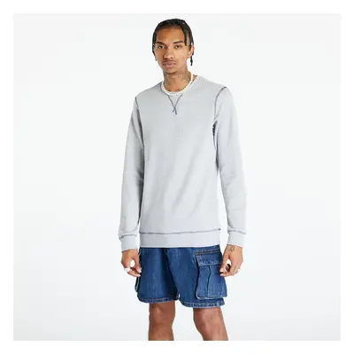 Mikina Urban Classics Organic Contrast Flatlock Stitched Crew Grey/ Dark Blue