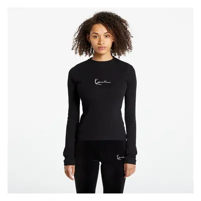 Tričko Karl Kani Small Signature Rib LS Black