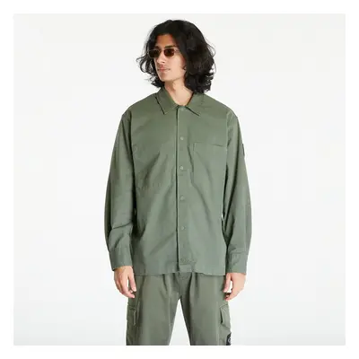 Košile Calvin Klein Jeans Topstitch Woven Shirt Green