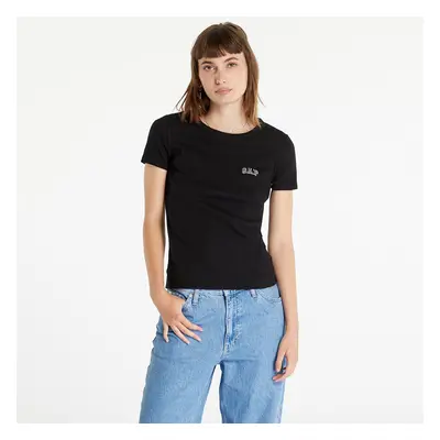 Tričko GAP V-Ss Rib Baby Tee True Black