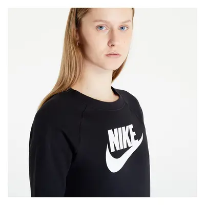 Mikina Nike Sportswear Essential Hybrid Crewneck Black/ White