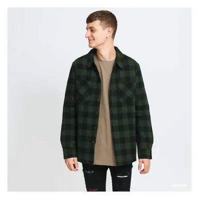 Bunda Urban Classics Padded Check Flannel Shirt Green / Black