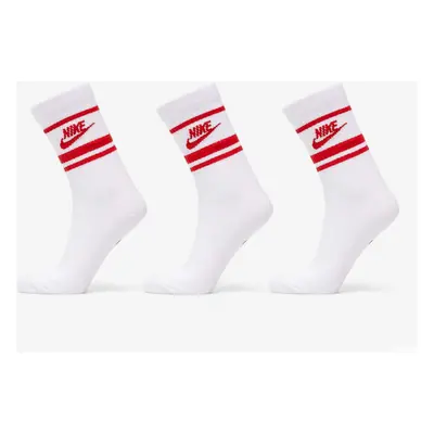 Ponožky Nike NSW Everyday Essential Crew Socks 3-Pack White/ Red