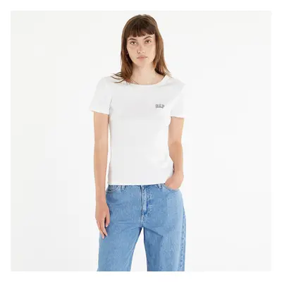 Tričko GAP V-SS Rib Tee V2 Global White