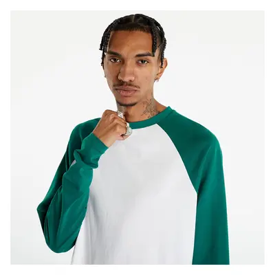 Tričko Urban Classics Organic Oversized Raglan Longsleeve White/ Green