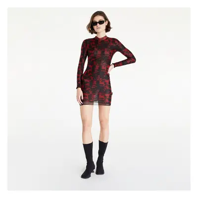 Šaty Wasted Paris Wm Dress Threat Allover Red/ Black