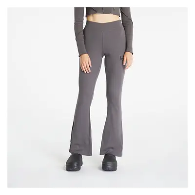 Kalhoty Karl Kani Small Signature Flared Rib Leggings Anthracite