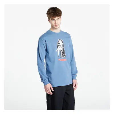 Tričko PLEASURES French Kiss Long Sleeve Indigo Blue