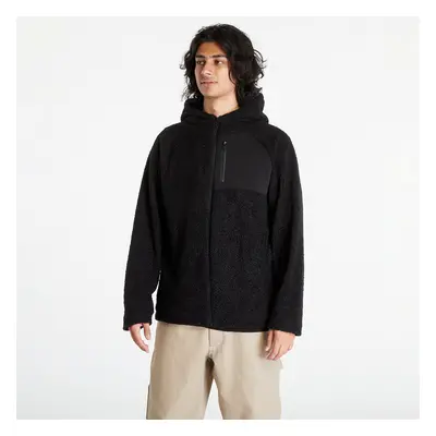 Mikina Urban Classics Hooded Sherpa Zip Jacket Black