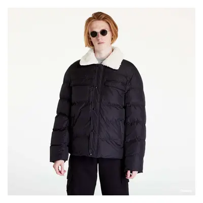 Bunda Urban Classics Sherpa Collar Padded Shirt Jacket Black