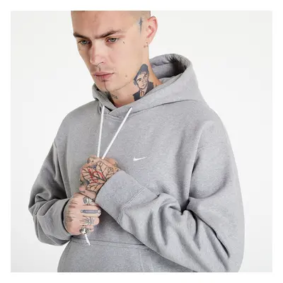 Mikina Nike Nrg SoloSwoosh Hoodie Fleece Dk Grey Heather/ White