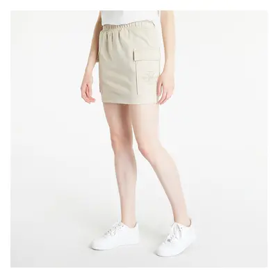 Sukně CALVIN KLEIN JEANS Embroidered Monologo Straight Skirt Beige