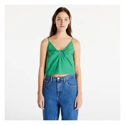 Tílko TOMMY JEANS Poplin Strappy Top Coastal Green