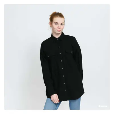 Košile Noisy May NMflanny L/S Long Shacket Black