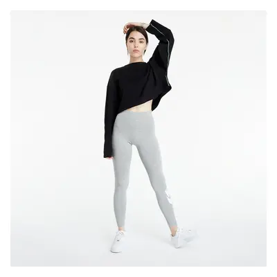 Legíny Nike Women's High-Waisted Logo Leggings Dk Grey Heather/ White