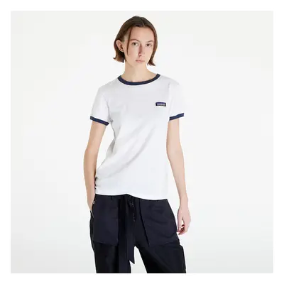 Tričko Patagonia P-6 Label Organic Ringer Tee White