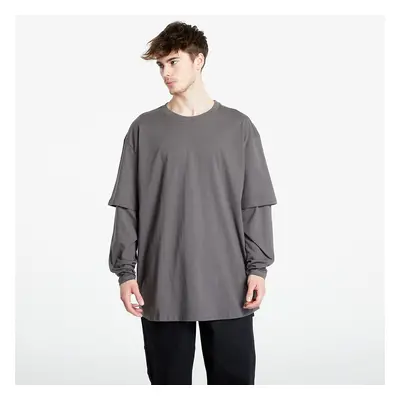 Tričko Urban Classics Oversized Shaped Double Layer LS Tee Grey