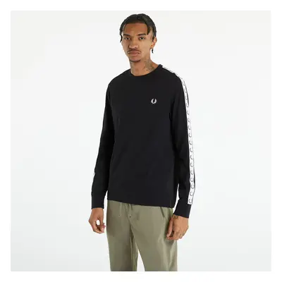 Tričko FRED PERRY Taped Long Sleeve T-shirt Black