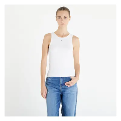 Tílko Tommy Jeans Essential Rib Tank White