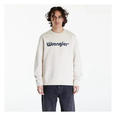 Mikina Wrangler Logo Crew Sweat Vintage White