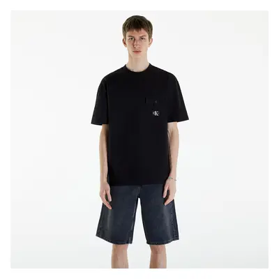 Tričko Calvin Klein Jeans Texture Pocket Short Sleeve T-Shirt CK Black