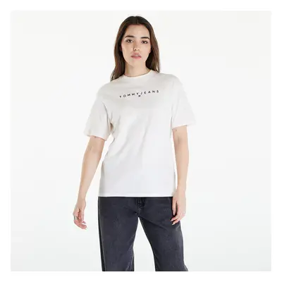 Tričko Tommy Jeans Relaxed New Linear Short Sleeve Tee Ancient White