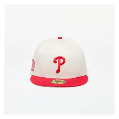 Kšiltovka New Era Philadelphia Phillies 59FIFTY Fitted Cap Ivory/ Front Door Red