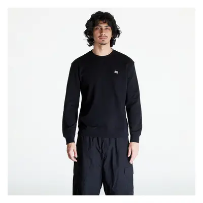 Mikina Lee Plain Crew Sweatshirt Black